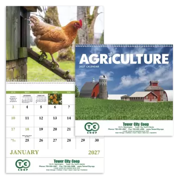 Agriculture Wall Calendar - Spiral